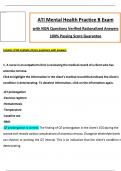 &lpar;2023 &sol; 2024&rpar; ATI Mental Health Online Practice B with Questions and Verified Rationalized Answers&comma; 100&percnt; Passing Score Guarantee