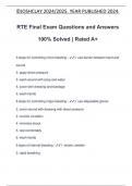 RTE Final Exam Questions and Answers 100&percnt; Solved &vert; Rated A&plus;