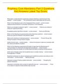 Prophecy Core Mandatory Part 2 Questions And Answers Latest Top Score&period;