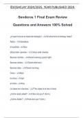 Senderos 1 Final Exam Review Questions and Answers 100&percnt; Solved
