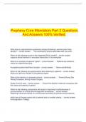 Prophecy Core Mandatory Part 2 Questions And Answers 100&percnt; Verified&period;