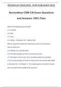 ServiceNow CSM CIS Exam Questions and Answers 100&percnt; Pass