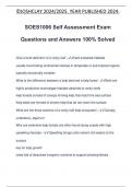 SOES1006 Self Assessment Exam Questions and Answers 100&percnt; Solved