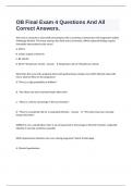  OB Final Exam 4 Questions And All Correct Answers&period;