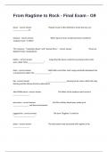 From Ragtime to Rock - Final Exam - G9  Actual Questions And Complete Correct Answers&period;
