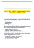 NURS 325 Exam 3 Review Questions And Answers Latest Top Score&period;