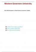 WGU D080 Managing in a Global Business Environment TestBank Verified Exam Sets Combined Latest Update 2024&sol;2025
