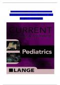 TEST BANK For CURRENT Diagnosis and Treatment Pediatrics 27th Edition by Maya Bunik&semi; William Hay&comma; All 46 Chapters Covered&comma; Verified Latest Edition