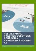 PSE 212 FINAL - PRACTICE QUESTIONS CORRECTLY ANSWERED & SCORED A&plus;