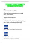 NSG 524 MENTAL MODULE 7 TEST QUESTIONS AND ANSWERS