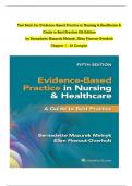 TEST BANK For Evidence-Based Practice in Nursing & Healthcare A Guide to Best Practice 5th Edition by Bernadette Mazurek Melnyk&comma; Ellen Fineout-Overholt&comma; Chapters 1 - 23 Complete