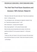 The Visit Test Final Exam Questions and Answers 100&percnt; Solved &vert; Rated A&plus; "We swore a false oath&period; We swore a false oath&period;" These lines are spoken by whom&quest; - Koby and Loby "You must judge me now&period; I will accept your judgement&comma; whatever it m