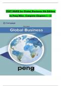 TEST BANK for Peng Mike&comma; Global Business 5th Edition&comma; Chapters 1 - 17&comma; Complete Latest Version