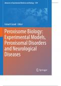 Advances in Experimental Medicine and Biology 1299 Peroxisome Biology&colon; Experimental Models&comma; Peroxisomal Disorders and Neurological Diseases