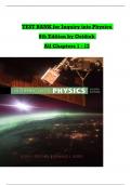 TEST BANK For Inquiry into Physics 8th Edition by Ostdiek&comma; Verified Chapters 1 - 12&comma; Complete Newest Version
