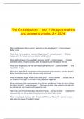  The Crucible Acts 1 and 2 Study questions and answers graded A&plus; 2024&period;