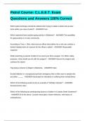 Patrol Course&colon; C&period;L&period;E&period;E&period;T&period; Exam Questions and Answers 100&percnt; Correct