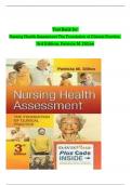 Test Bank for Nursing Health Assessment The Foundation of Clinical Practice&comma; 3rd Edition&comma; Patricia M&period; Dillon