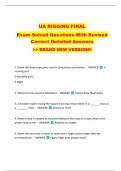 UA RIGGING FINAL   Exam Solved Questions With Revised  Correct Detailed Answers   >> BRAND NEW VERSION&excl;&excl; 