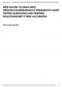 HESI Exit RN V3-&vert;2024-2025 UPDATE&sol;COMPREHENSIVE FREQUENTLY MOST TESTED QUESTIONS AND VERIFIED SOLUTIONS&sol;GET IT 100&percnt; ACCURATE&excl;&excl;