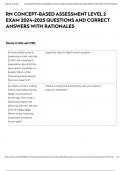 RN CONCEPT-BASED ASSESSMENT LEVEL 2 EXAM 2024-2025 QUESTIONS AND CORRECT ANSWERS WITH RATIONALES