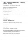 TREC questions 80 questions with 100&percnt;  correct answers