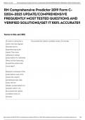 RN Comprehensive Predictor 2019 Form C-&vert;2024-2025 UPDATE&sol;COMPREHENSIVE FREQUENTLY MOST TESTED QUESTIONS AND VERIFIED SOLUTIONS&sol;GET IT 100&percnt; ACCURATE&excl;&excl;