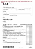 Actual 2024 AQA AS MATHEMATICS 7356&sol;1 Paper 1 Merged Question Paper &plus; Mark Scheme