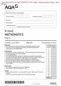 Actual 2024 AQA A-level MATHEMATICS 7357&sol;1 Paper 1 Merged Question Paper &plus; Mark Scheme