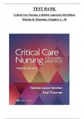 TEST BANK For Critical Care Nursing- A Holistic Approach&comma; &lpar;12th Edition 2024&rpar; by Morton Fontaine &vert; All Chapters Included &vert; Newest Edition