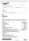 Actual 2024 AQA AS PHYSICS 7407&sol;1 Paper 1 Merged Question Paper &plus; Mark Scheme &plus; Insert