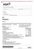 Actual 2024 AQA AS PHYSICS 7407&sol;2 Paper 2 Merged Question Paper &plus; Mark Scheme &plus; Insert