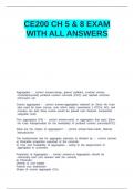 CE200 CH 5 & 8 EXAM WITH ALL ANSWERS