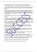 NURS 505 EXAM 1 QUESTIONS AND ANSWERS