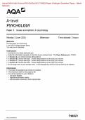 Actual 2024 AQA A-level PSYCHOLOGY 7182&sol;3 Paper 3 Merged Question Paper &plus; Mark Scheme