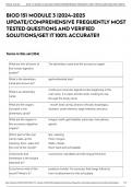 BIOD 151 MODULE 3 &vert;2024-2025 UPDATE&sol;COMPREHENSIVE FREQUENTLY MOST TESTED QUESTIONS AND VERIFIED SOLUTIONS&sol;GET IT 100&percnt; ACCURATE&excl;&excl;