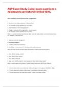 ASP Exam Study Guide&vert; exam questions and answers correct and verified 100&percnt;