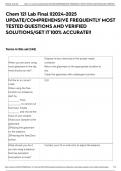 Chem 121 Lab Final &vert;&vert;2024-2025 UPDATE&sol;COMPREHENSIVE FREQUENTLY MOST TESTED QUESTIONS AND VERIFIED SOLUTIONS&sol;GET IT 100&percnt; ACCURATE&excl;&excl;