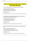 NUR 1140 EXAM QUESTIONS WITH COMPLETE SOLUTIONS 2024&sol;2025