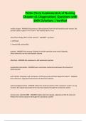 Potter Perry Fundamentals of Nursing Chapter 41 Oxygenation&vert; Questions with 100&percnt; Solutions &vert; Verified
