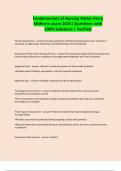 Fundamentals of Nursing Potter Perry Midterm exam 2024&vert; Questions with 100&percnt; Solutions &vert; Verified