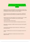 Potter&sol;Perry Fundamentals of Nursing Exam&vert; Questions with 100&percnt; Solutions &vert; Verified