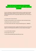 Potter & Perry Fundamentals of Nursing&colon; Hygiene Exam&vert; Questions with 100&percnt; Solutions &vert; Verified