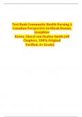 Test Bank For Community Health Nursing&colon;A Canadian Perspective 6th Edition Author&colon;Stamler And Yiu All Chapters&lbrace;1-33&rcub; &vert;&vert;Complete  Solution Guide &vert;&vert; Grade A&plus;&period;