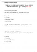 NUR 500 HEALTH ASSESSMENT FINAL EXAM 2024&sol;2025 VERIFIED Q&A  &lpar; MSJ&rpar; SOLVED