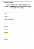 NURS 3020 HEALTH ASSESSMENT EXAM  2024&sol;2025 VERIFIED QUESTIONS AND ANSWERS WALDEN UNIVERSITY