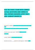 SCSC 301 EXAM 2 EXAM WITH CORRECT ACTUAL QUESTIONS AND CORRECTLY  WELL DEFINED ANSWERS LATEST 2024 &ndash; 2025  ALREADY GRADED A&plus; 