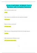 Grade 9 NATURAL SCIENCE Term 2 Revision with Complete Solutions