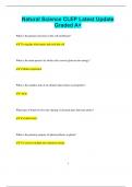 Natural Science CLEP Latest Update  Graded A&plus;