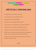 AHN 577 Test 2 &ndash; Ortho Study Guide